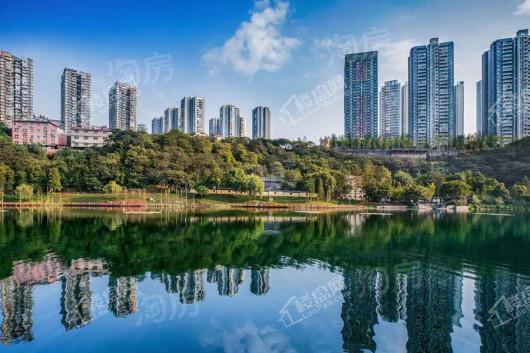 万科彩云湖实景图