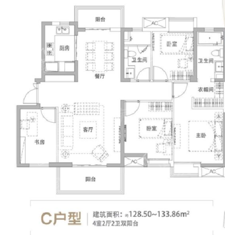时代新世界6#C户型