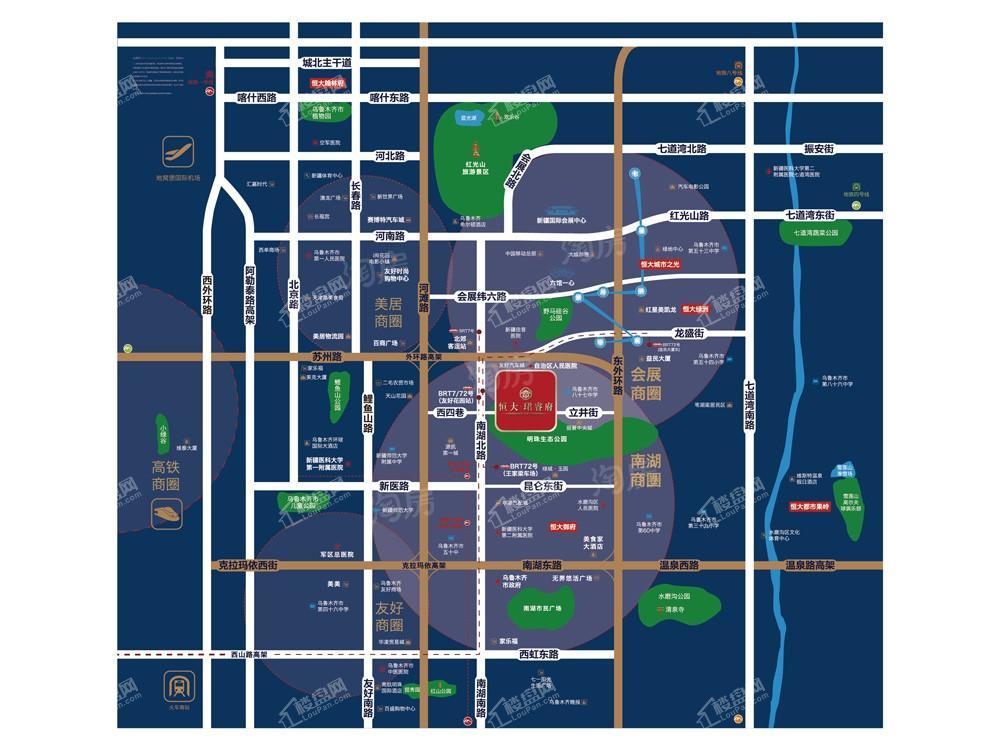 恒大珺睿府位置图