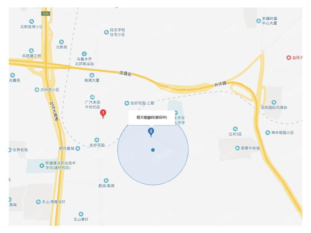 恒大珺睿府位置图