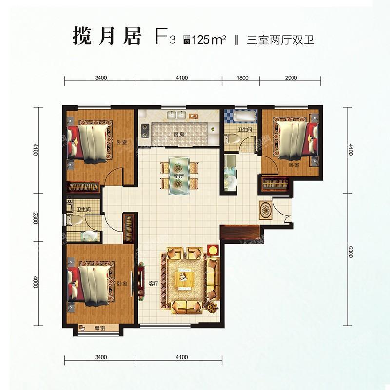 海大香山壹号3室2厅2卫
