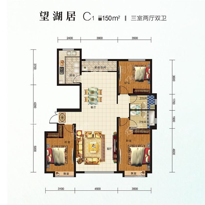 海大香山壹号3室2厅2卫