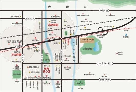 创联绿城·玖悦府位置图