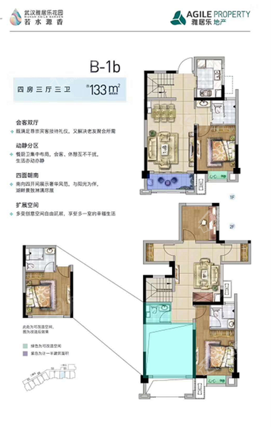 133平