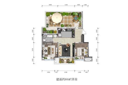 华润置地长安里2室2厅1卫