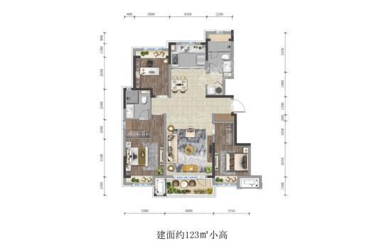 华润置地长安里3室2厅2卫