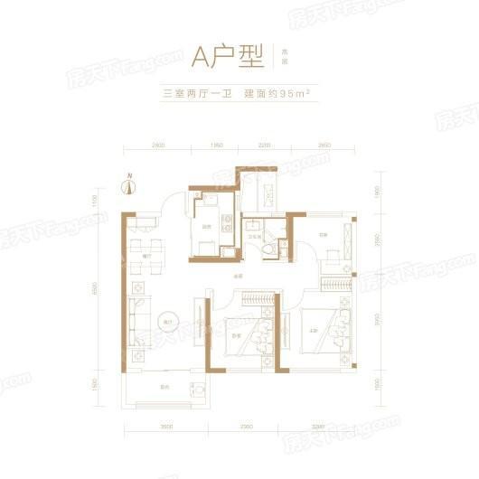融创城3室2厅1卫
