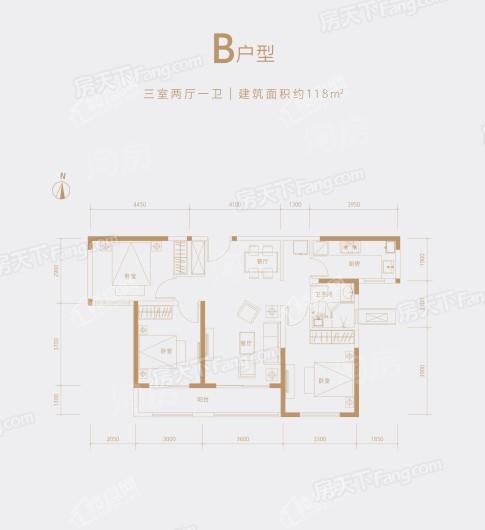 融创城3室2厅1卫