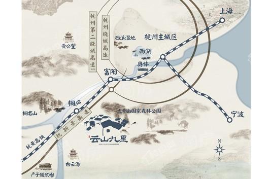 云山九里位置图