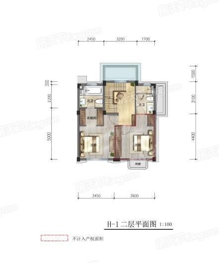 杭州江山风华排屋-2层 4室2厅3卫1厨