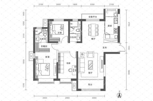 银河国际居住区三期3室2厅2卫