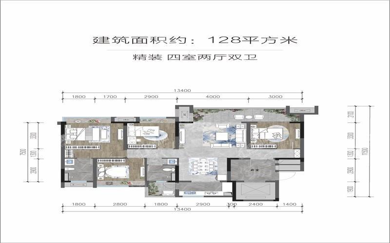 金科龙里东方4室2厅2卫