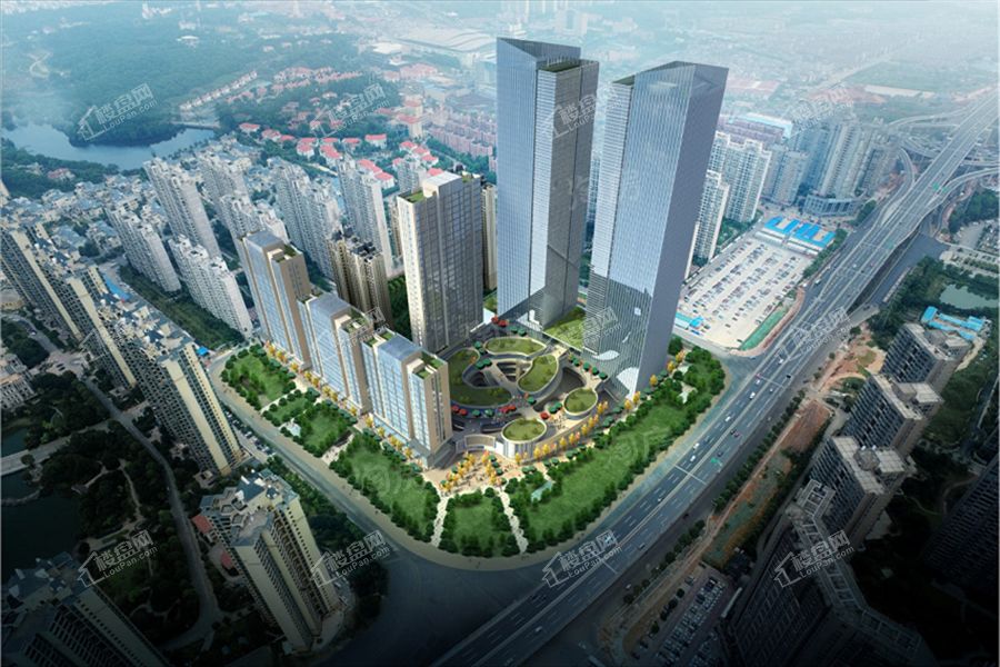 恒大悦湖商业广场效果图