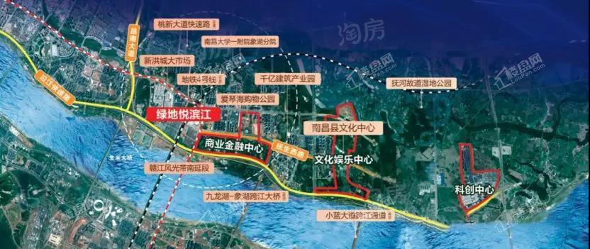 绿地悦滨江位置图