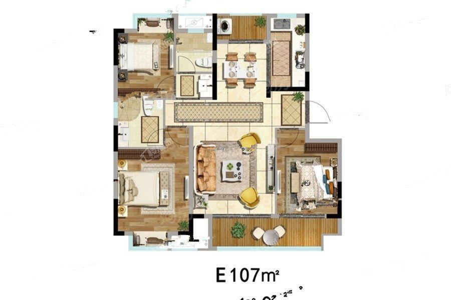 绿地悦滨江3室2厅2卫