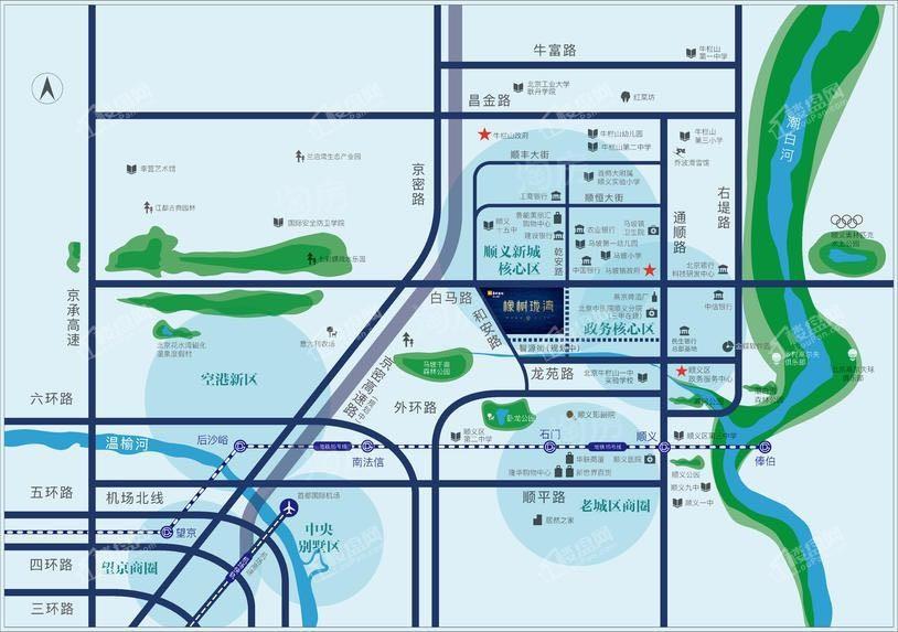 橡树珑湾位置图
