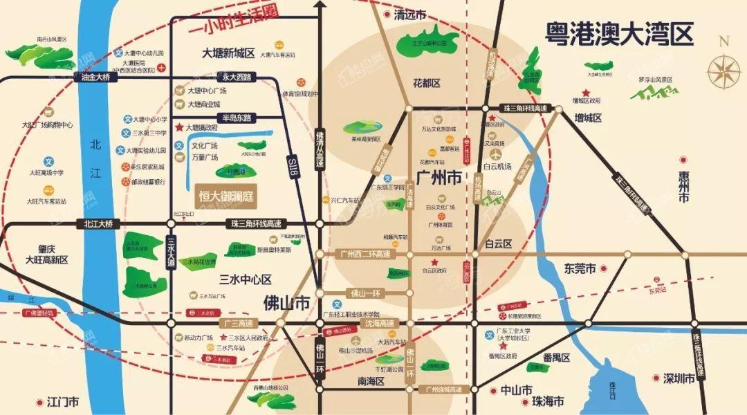 恒大御澜庭位置图