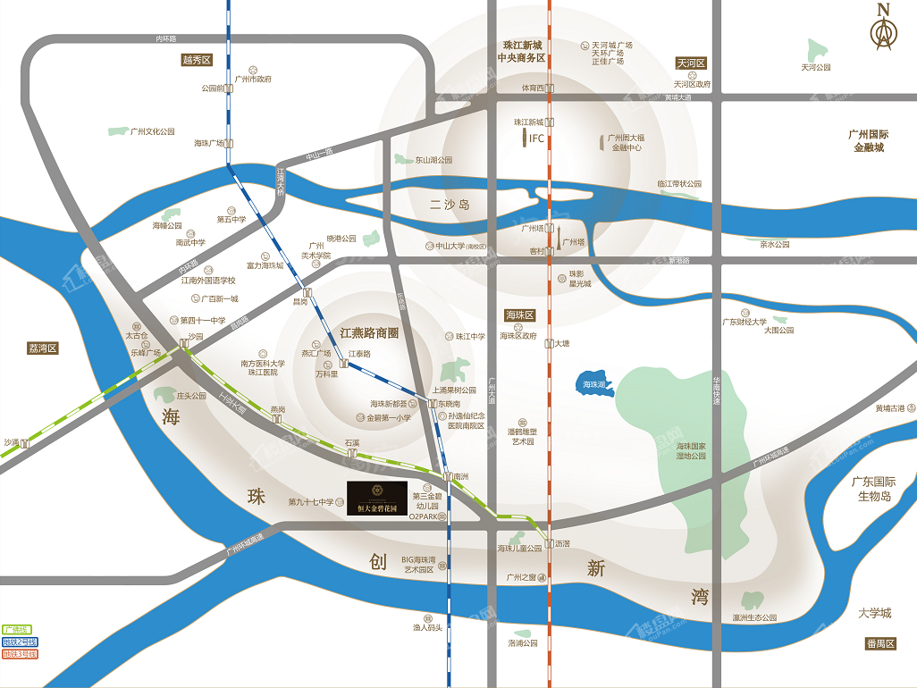 广州恒大金碧花园位置图