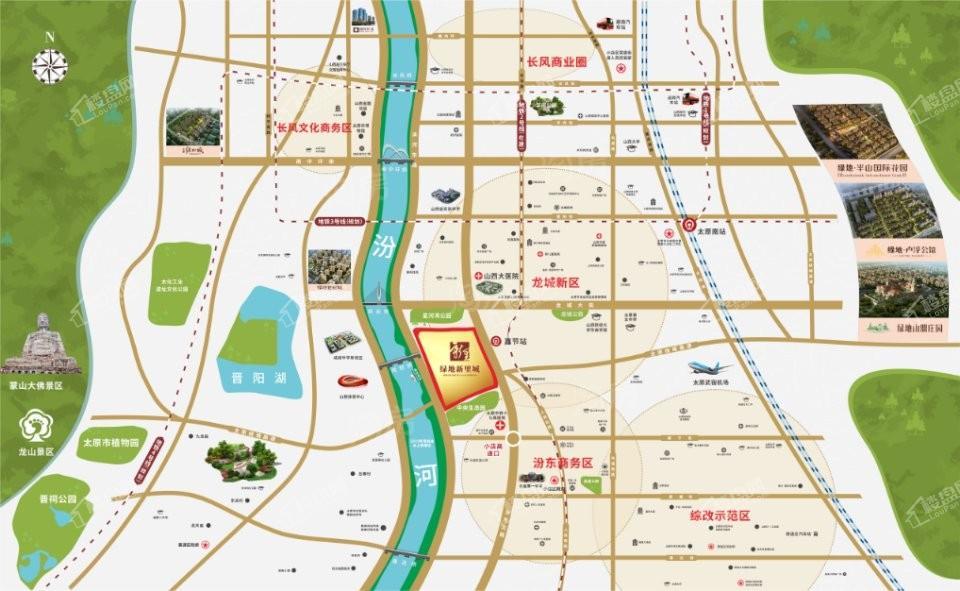 绿地新里城位置图