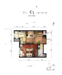 橡林郡1室1厅1卫