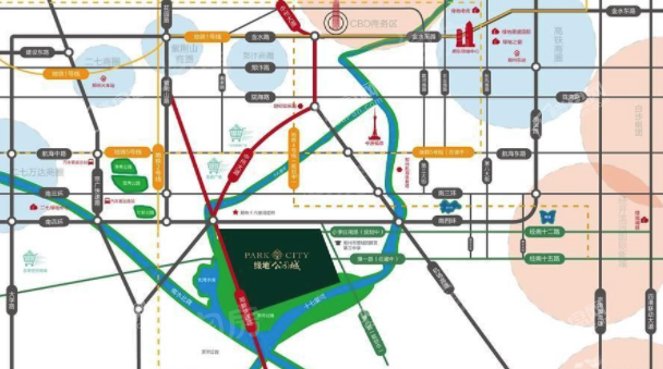 绿地花语城位置图