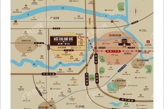 龙湖首创禧瑞郦城位置图