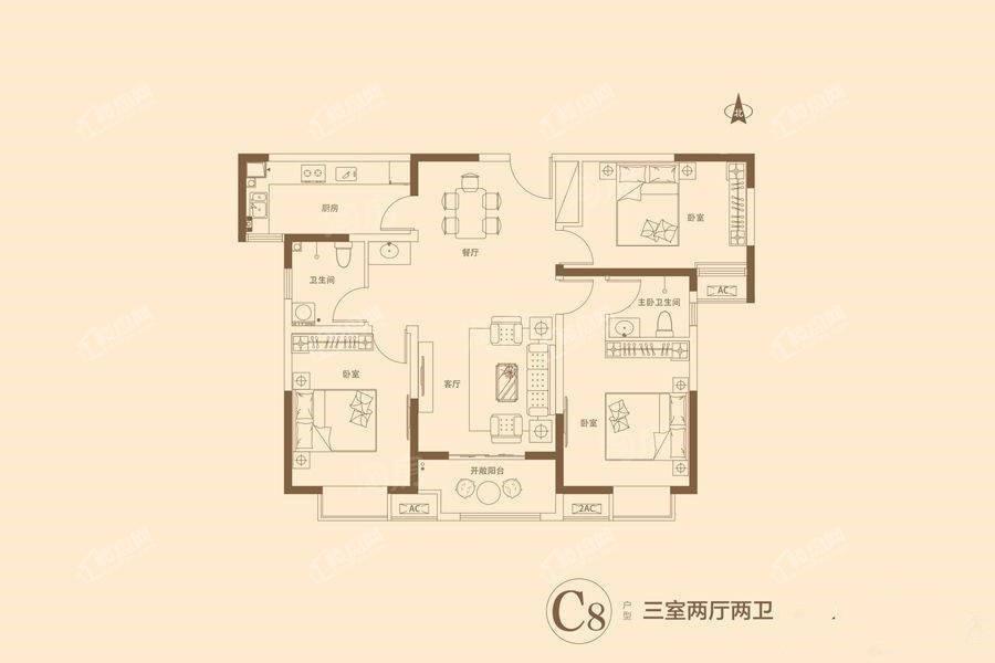 3室2厅2卫129平