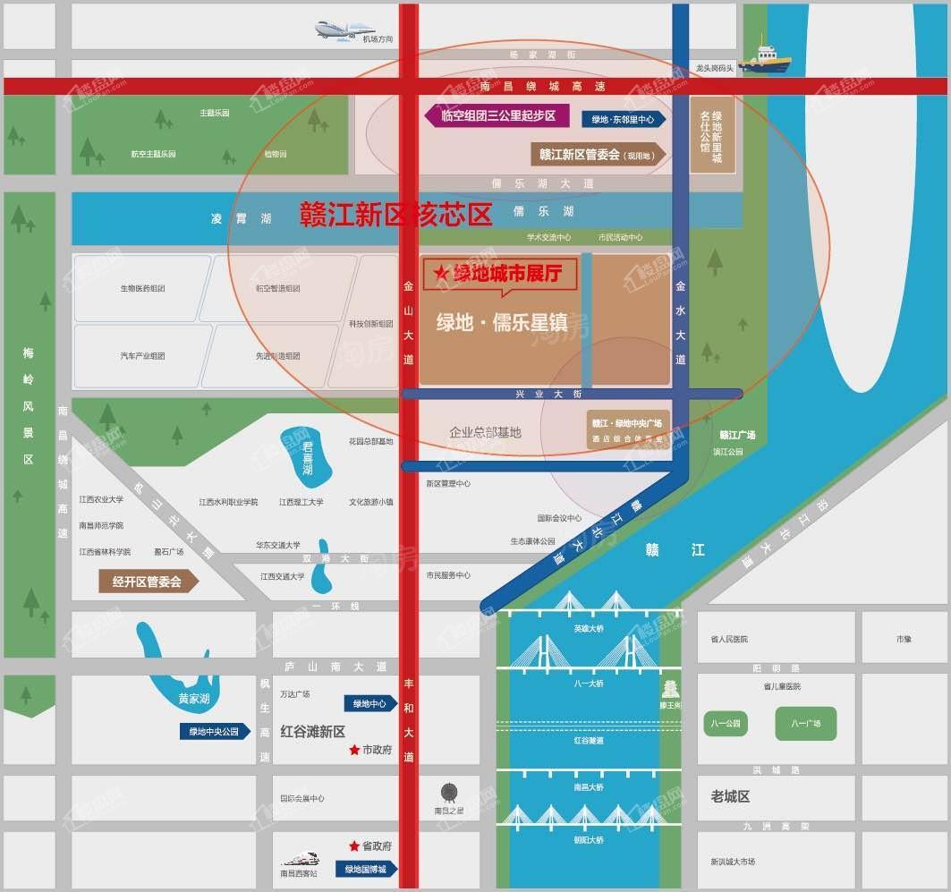 绿地儒乐星镇位置图