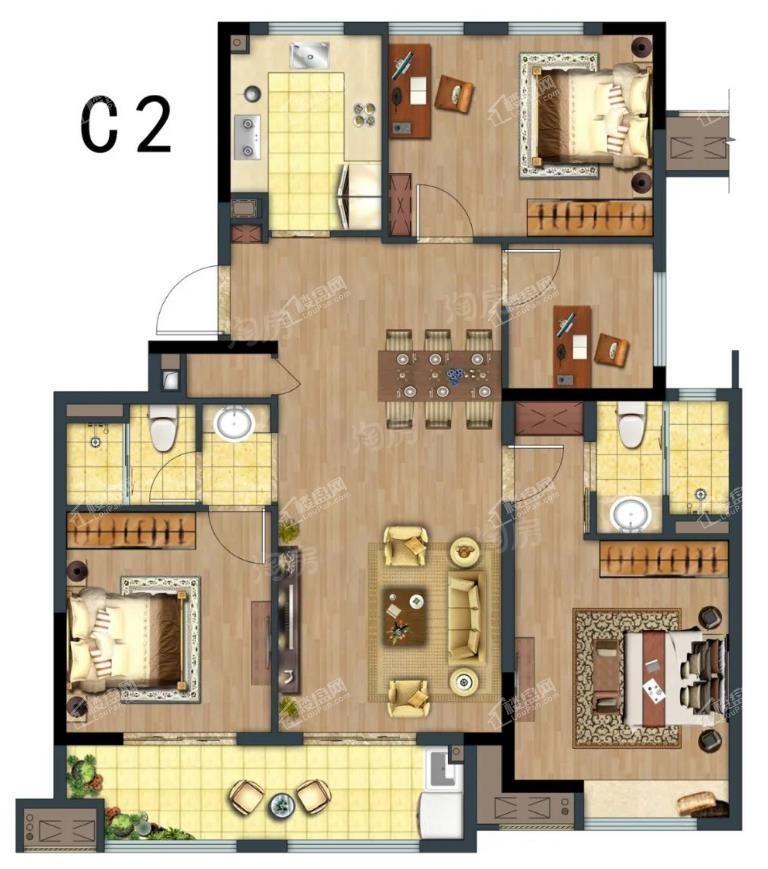 C2户型127m²