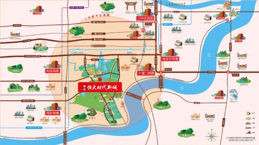 重庆恒大时代新城位置图