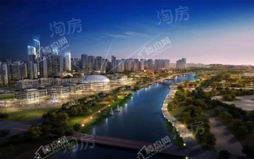 万科滨河道效果图