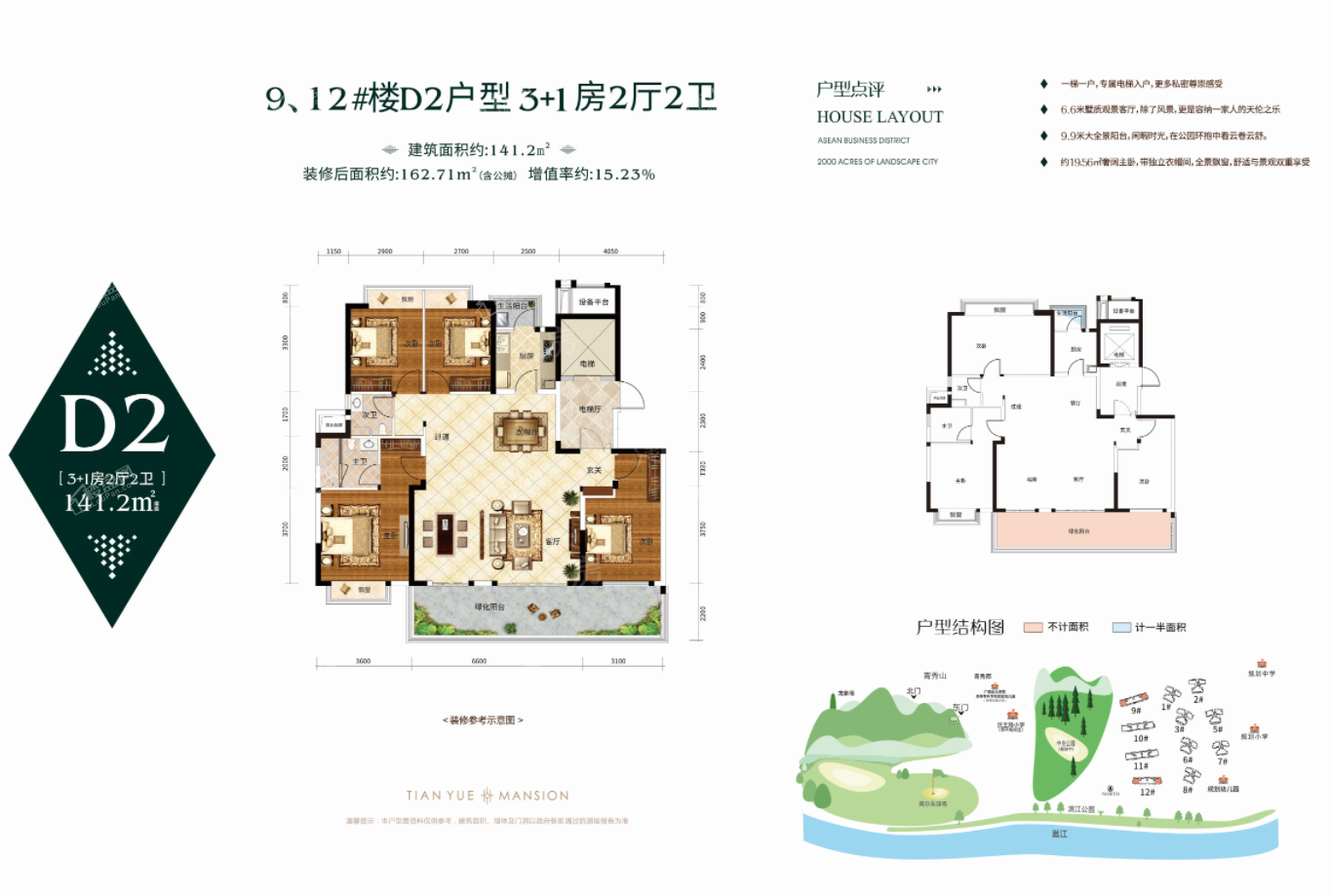 保利天悦台9/12#楼D2户型