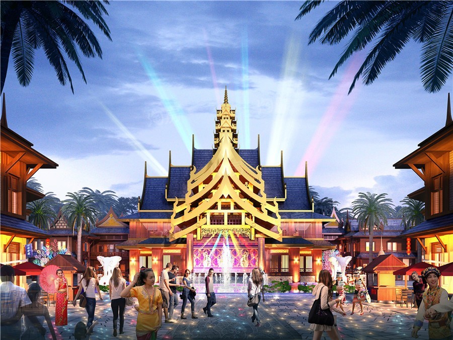 瑞丽古城效果图