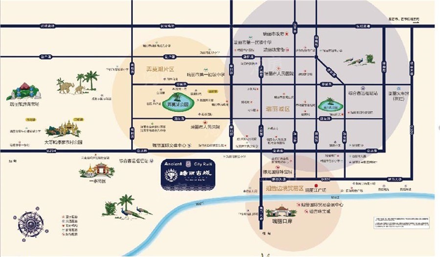 瑞丽古城位置图