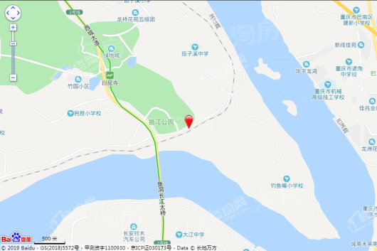 绿地听江左岸位置图