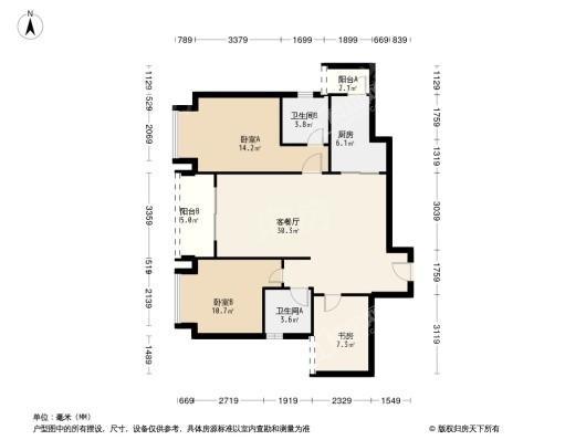 龙湖昱湖壹号3室2厅2卫