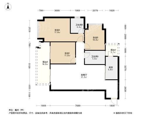 龙湖昱湖壹号3室2厅2卫