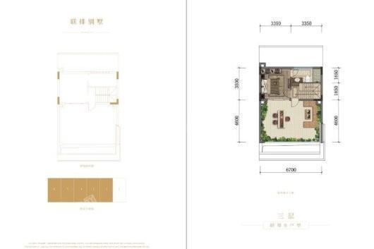 龙湖·長滩原麓二期联排B户型三层 4室2厅3卫1厨