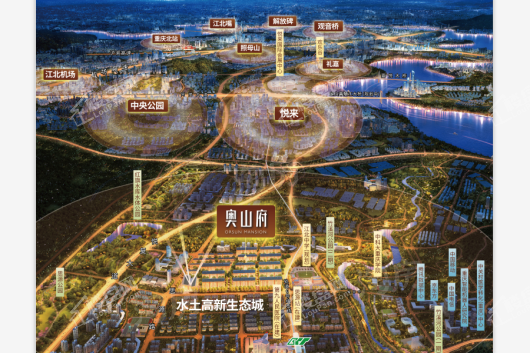 奥山府位置图