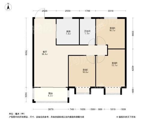 光明九胤3居室户型图
