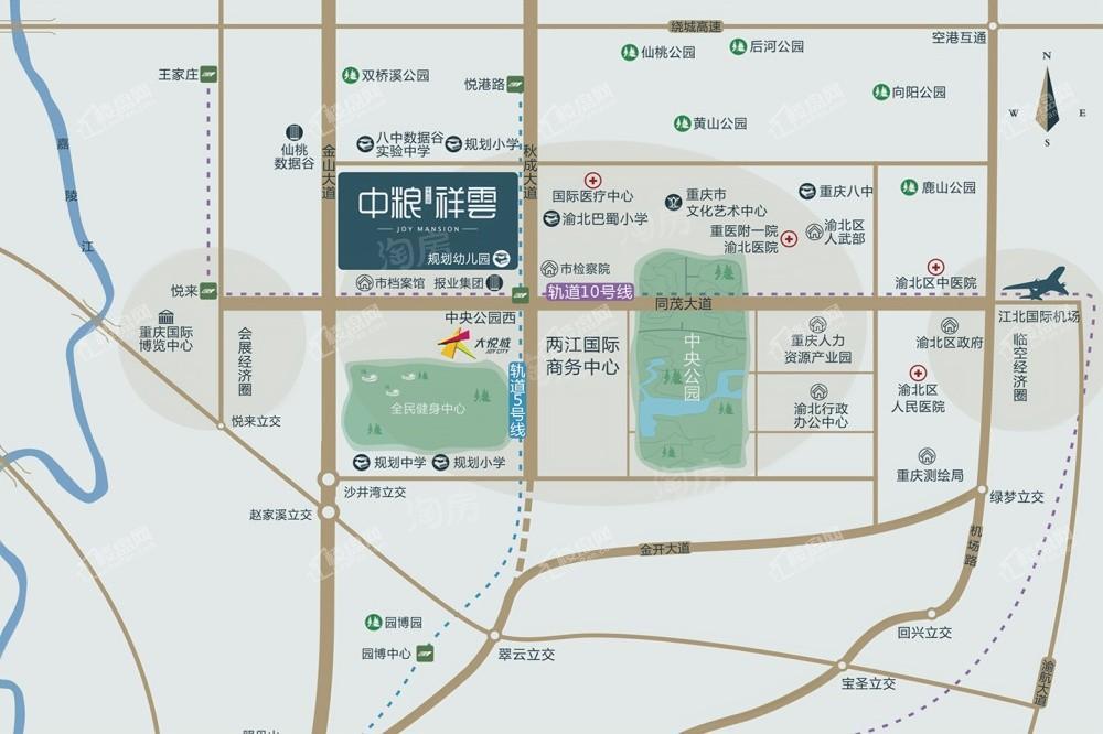 中粮中央公园祥云位置图