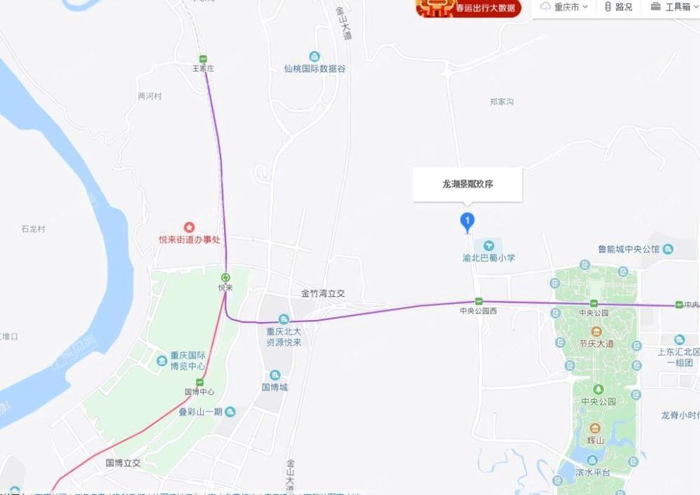 龙湖景粼玖序位置图