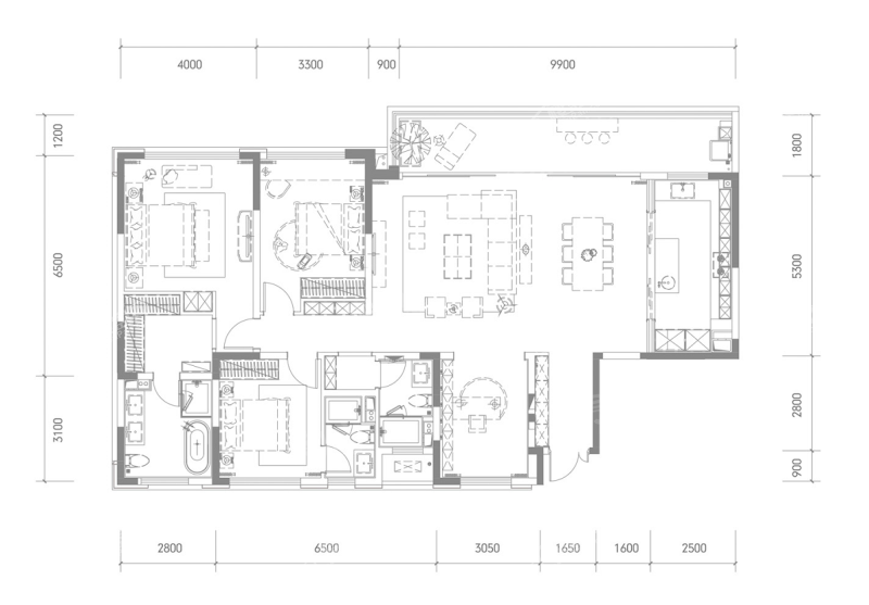 中国铁建•铁建城4室2厅3卫