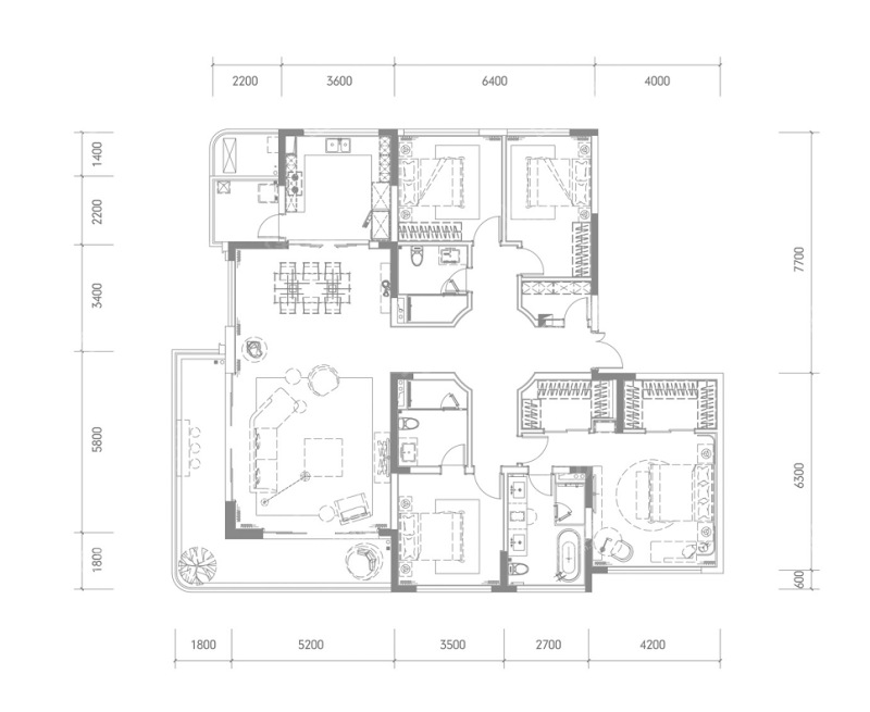 中国铁建•铁建城4室2厅3卫