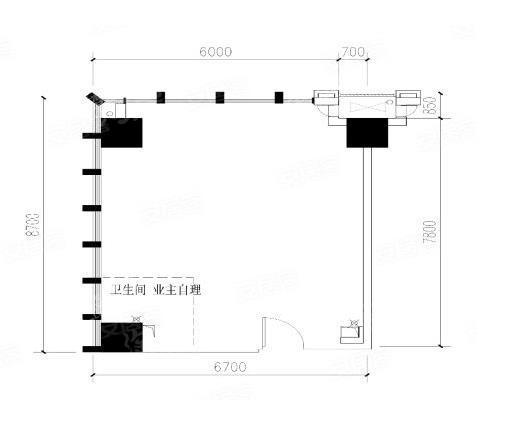 A户， 公寓， 建筑面积约42.00平米