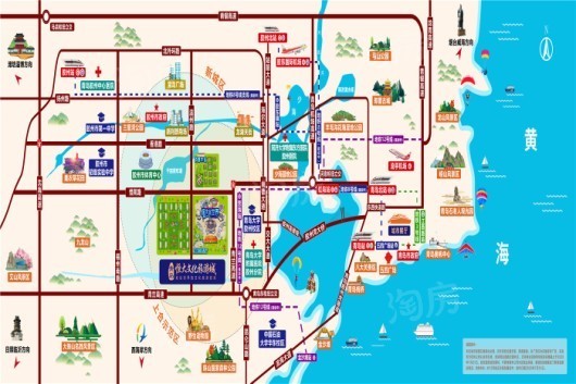 青岛恒大文化旅游城位置图
