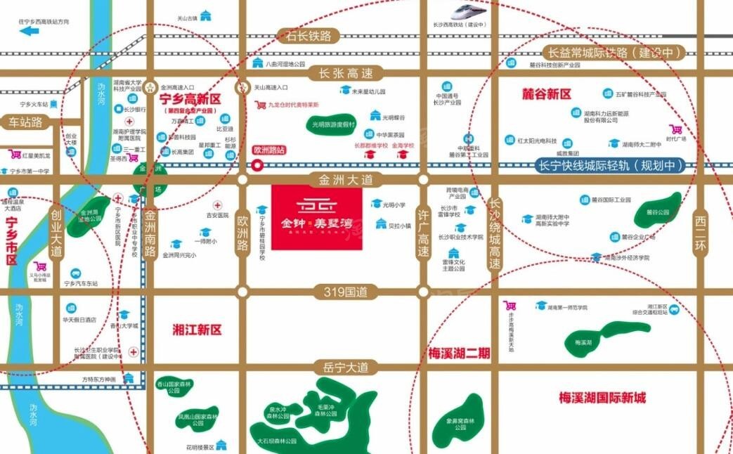 金钟·美墅湾位置图