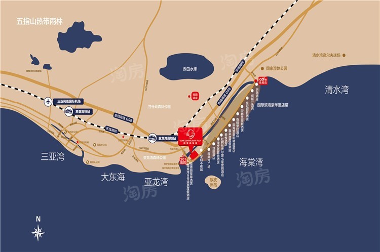 国美海棠湾位置图