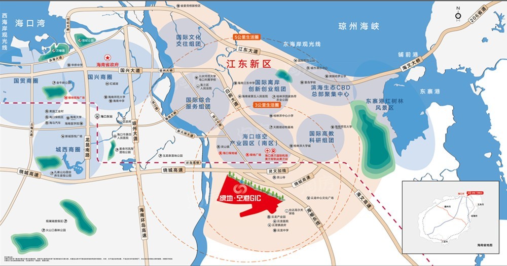 海南绿地空港GIC位置图