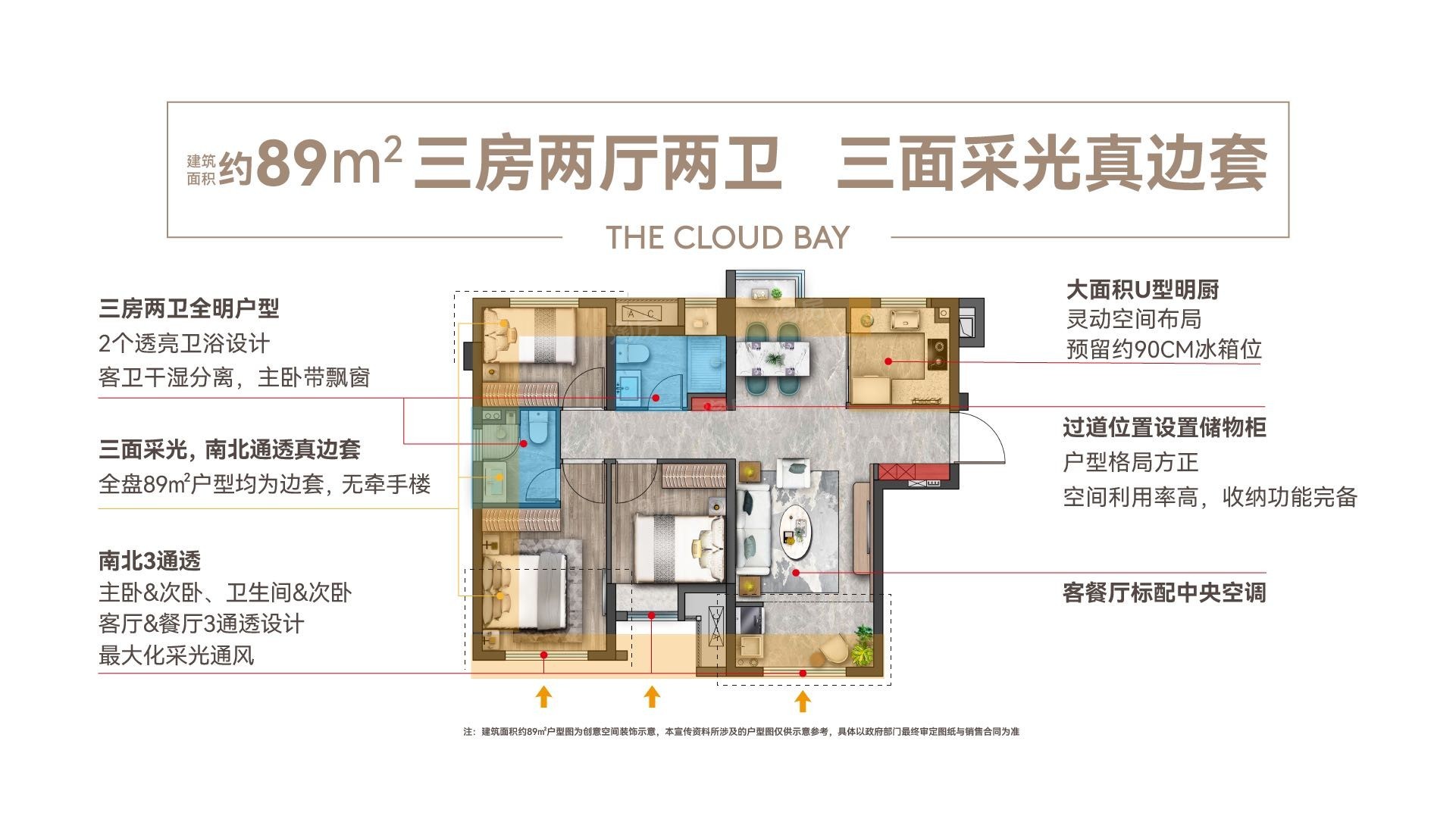 环东金茂悦云湾3室2厅2卫